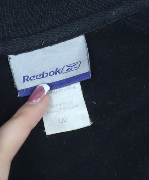 Reebok Men's Black 1/4 Zip Sweatshirt Size L