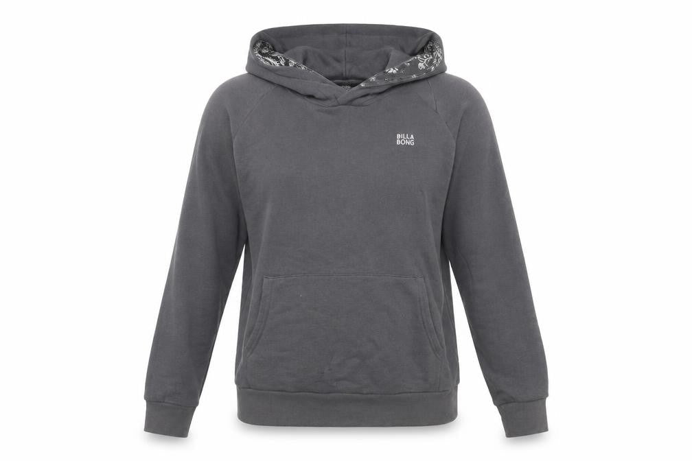 Womens UK S Regular Billabong Grey Pullover Hoodie