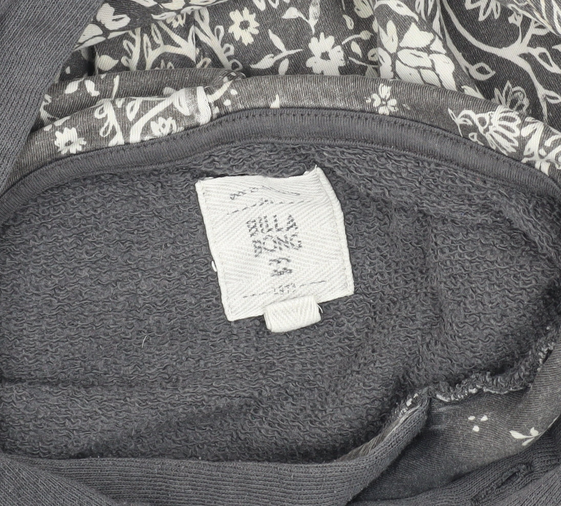 Billabong Women's Grey S Pullover Hoodie with Logo