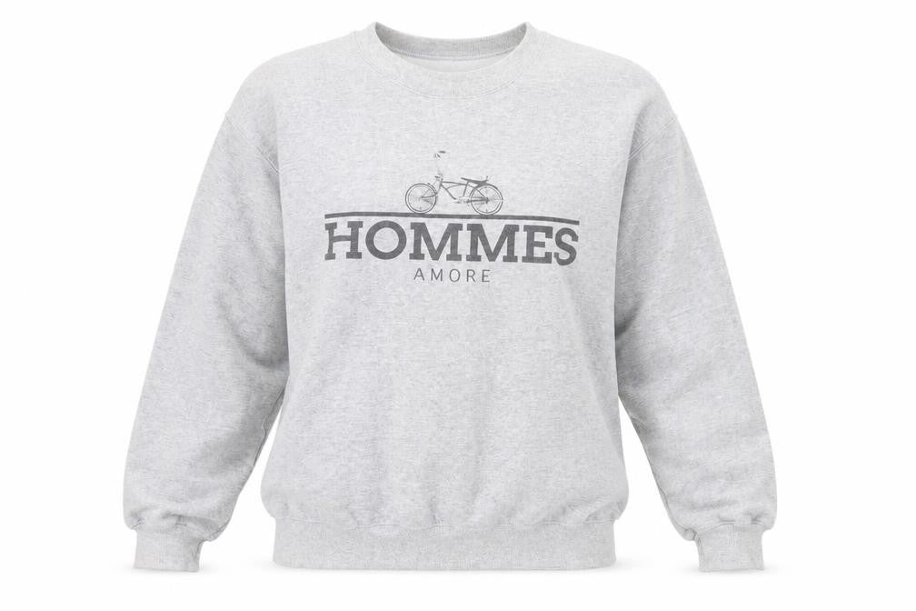 Hearts Womens & Bows Grey Pullover Sweatshirt L
