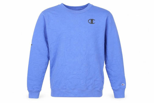 Champion Boys Blue Pullover Sweatshirt, Size L, Logo Accents