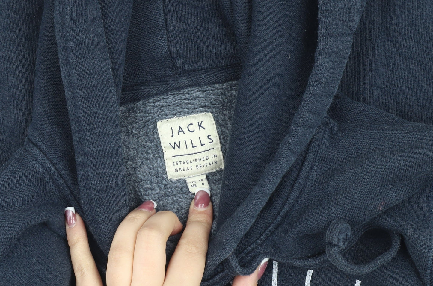 Jack Wills Women's Blue Pullover Hoodie Size 10