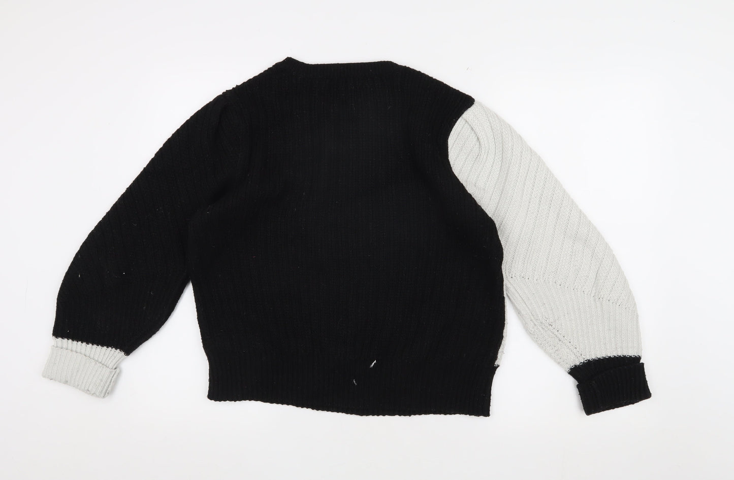 Marks and Spencer Women's Black Grey Crew Neck Jumper