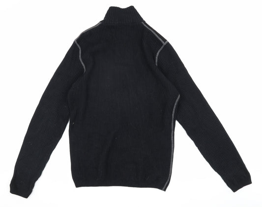 Next Men's Black Knit Jacket, Medium, Casual Wear