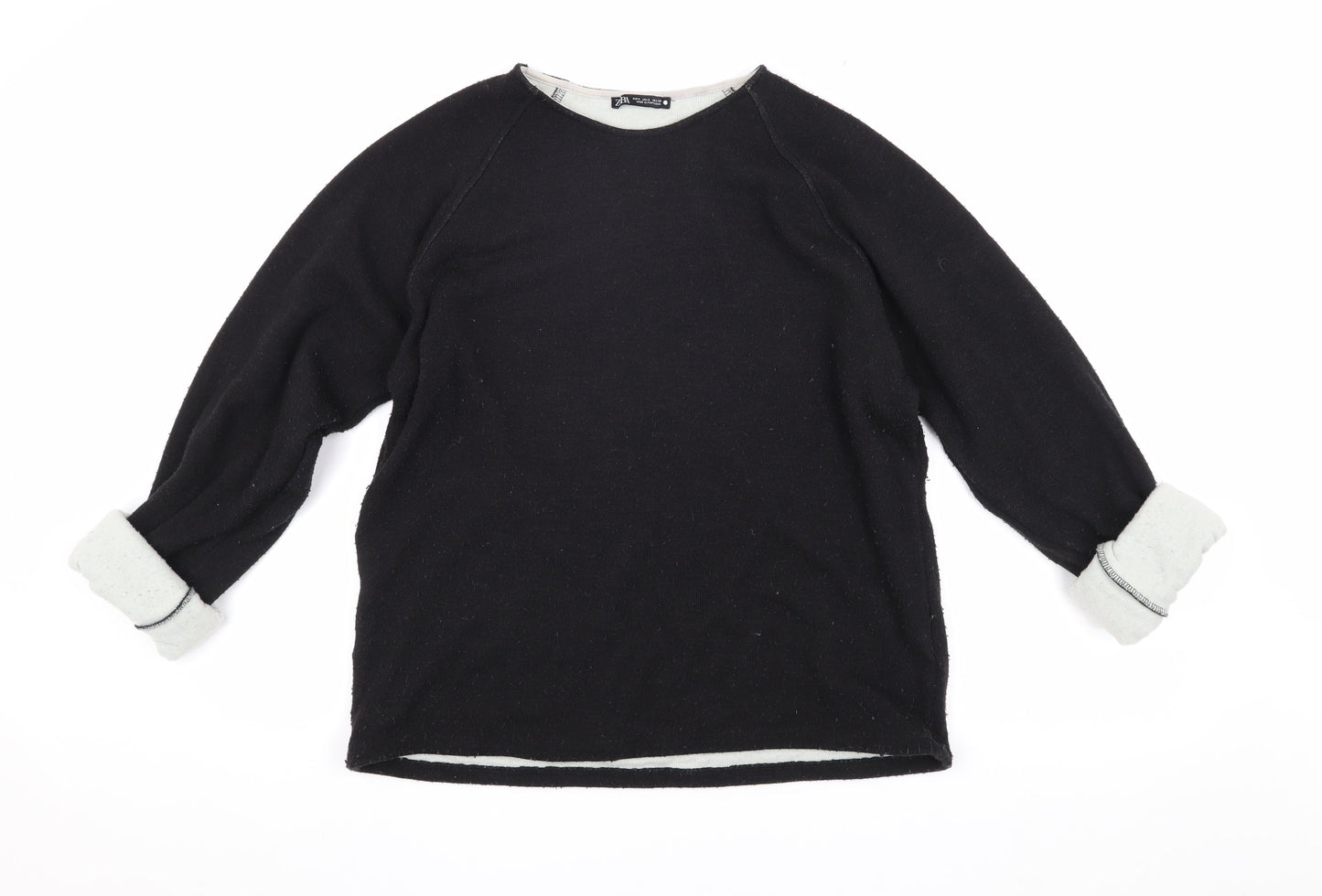 Zara Women's Black Pullover Jumper, Size S