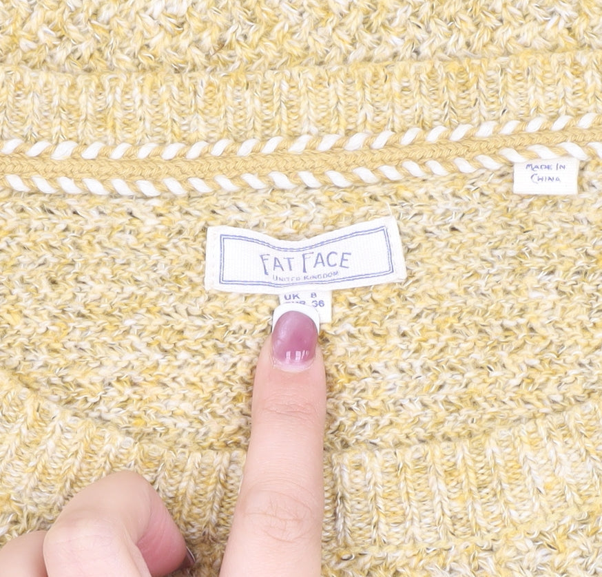 Fat Face Women's Yellow Knit Pullover Jumper L