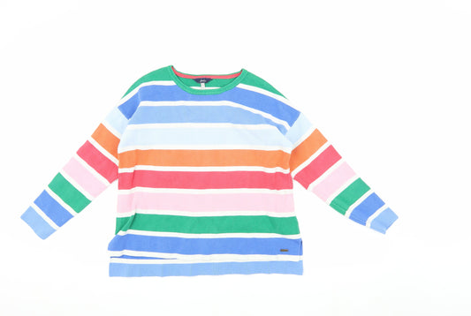Joules Women Multicoloured Striped Pullover Sweatshirt Size 10