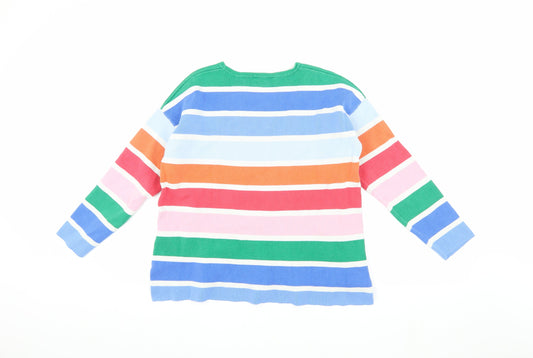 Joules Women Multicoloured Striped Pullover Sweatshirt Size 10