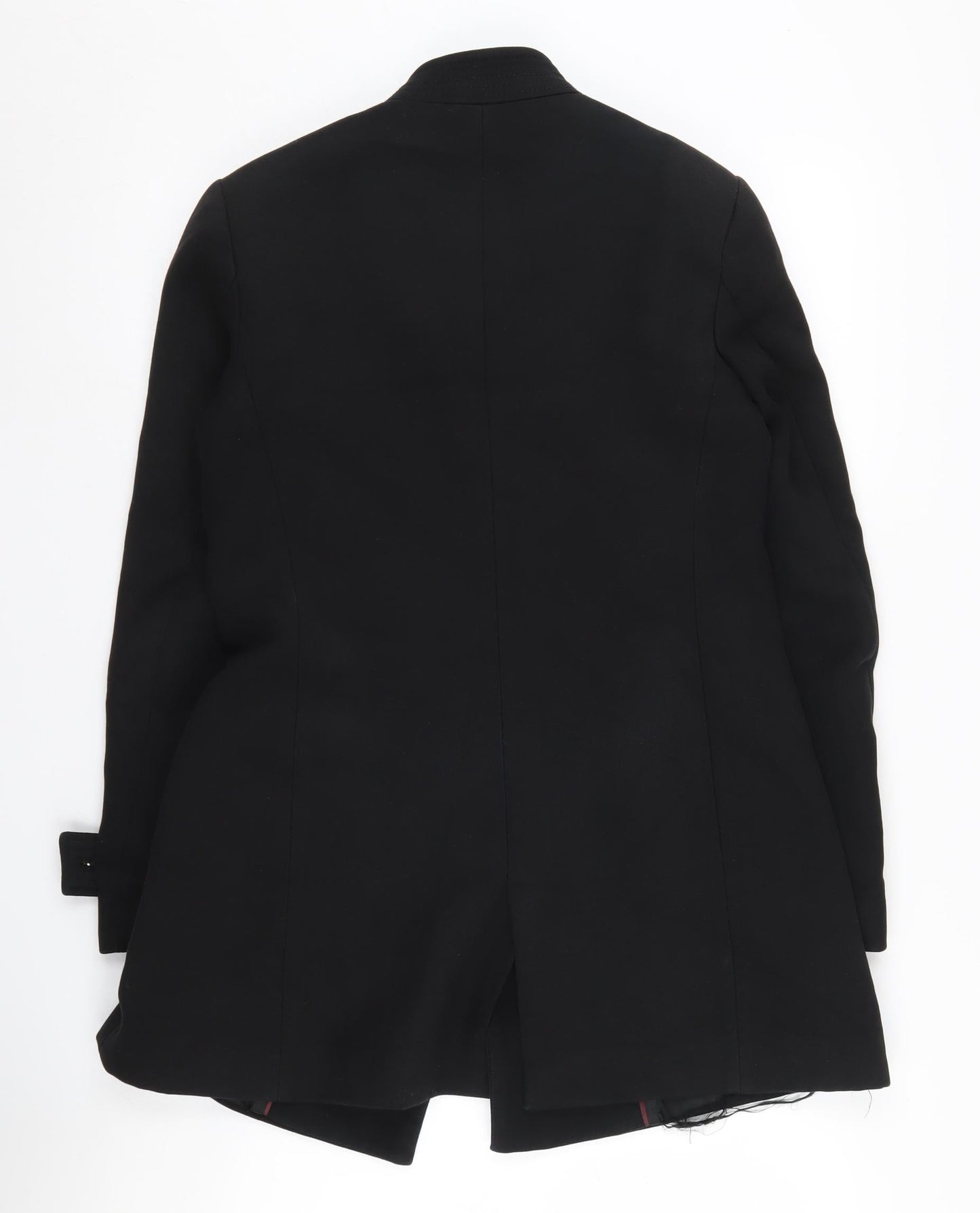 Zara Women's Black Wool Pea Coat S Casual Workwear