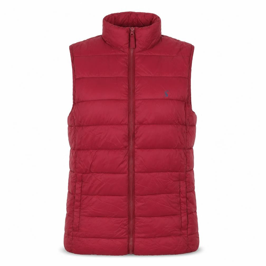 Womens UK Size S Regular Joules Red Polyamide Waistcoat