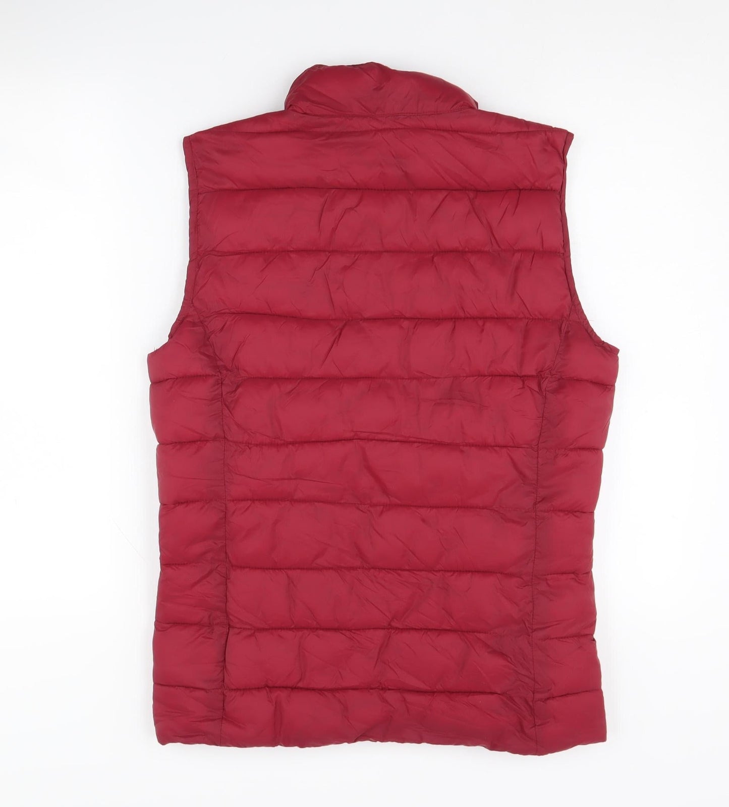 Joules Women's Red Puffer Waistcoat, S, Full Zip, Casual