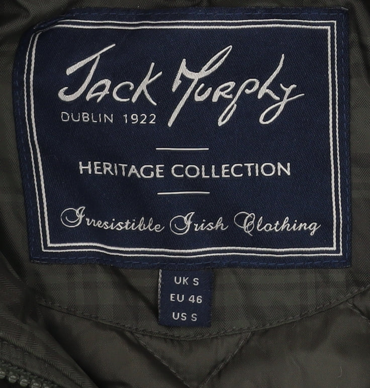 Jack Murphy Men's Green Quilted Jacket, Size S, Casual Wear