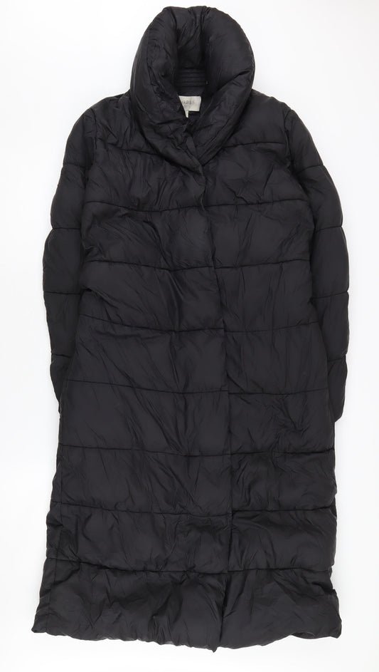 Hobbs Women's Black Belted Puffer Jacket, Size 10