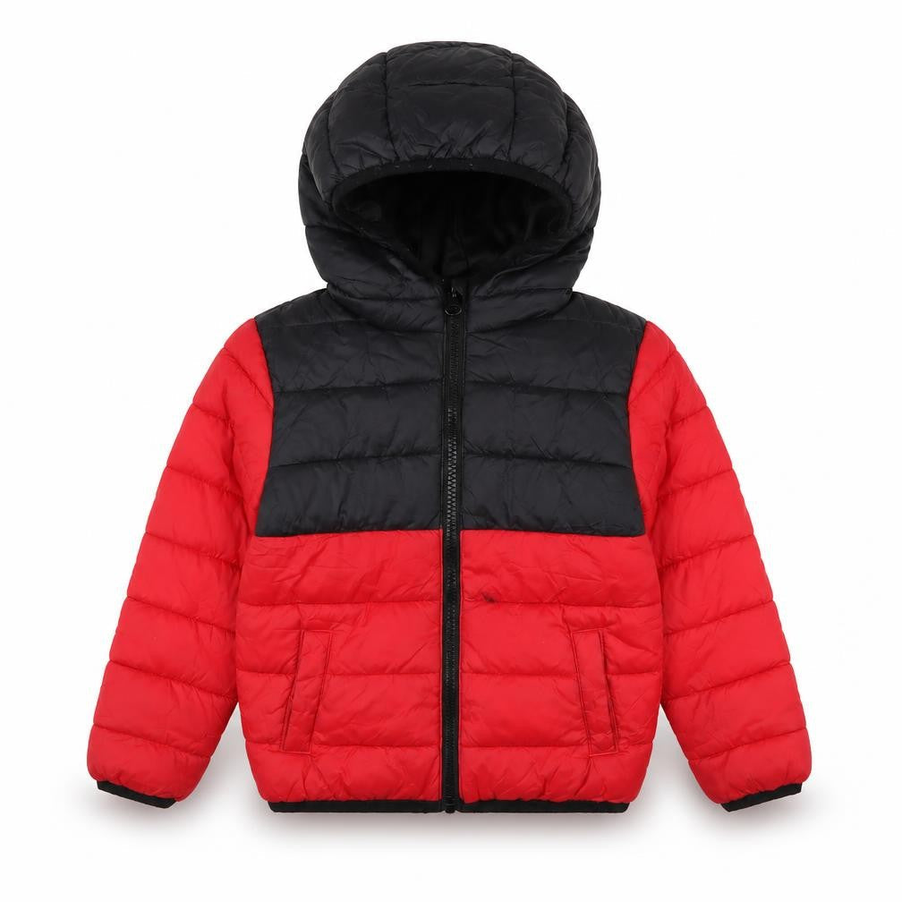 Lupilu Boys Red Black Puffer Jacket, 4 Years, Waterproof, Hooded