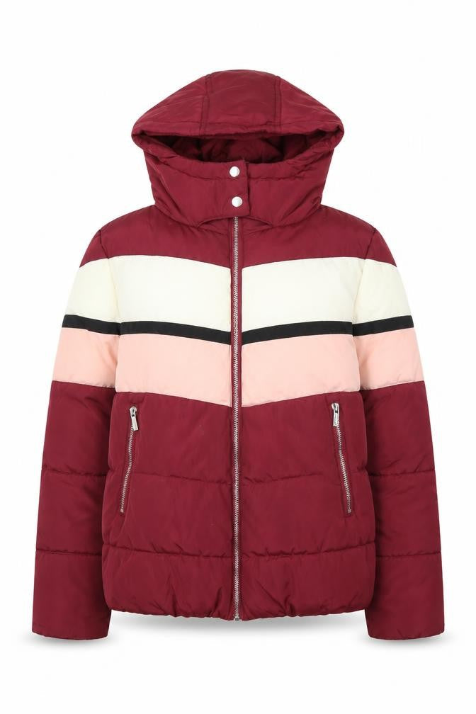 New Look Women's Red Puffer Jacket Size 10