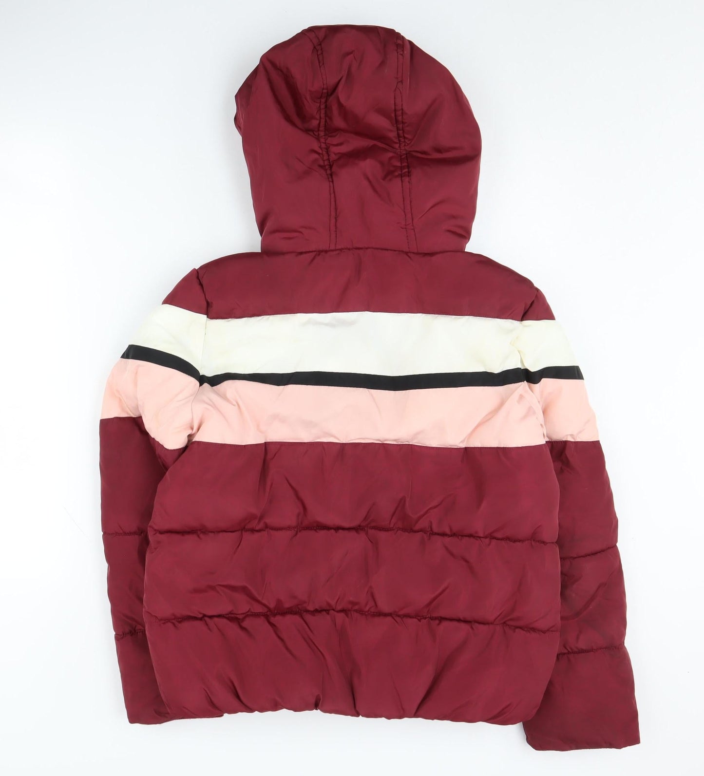 New Look Women's Red Puffer Jacket Size 10