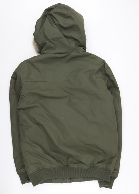 Industrialize Men's Green Hooded Parka Jacket S