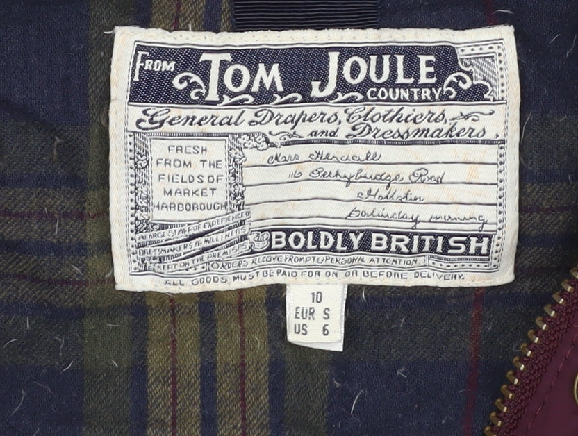 Joules Women's Red Puffer Waistcoat Size 10