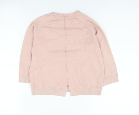 Zara Girls Pink Pullover Jumper, 3/4 Sleeve, Size 7 Years