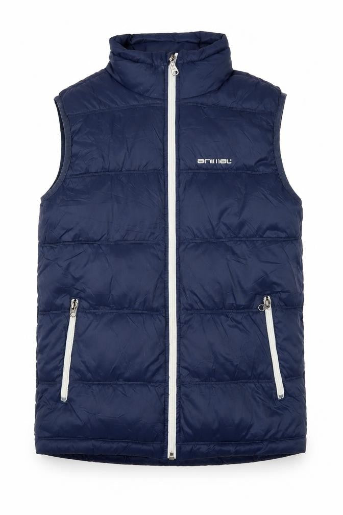 Front view of Animal boys’ blue bodywarmer 13-14 years