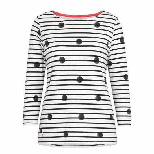 Womens UK Size 6 Joules White Cotton T-Shirt