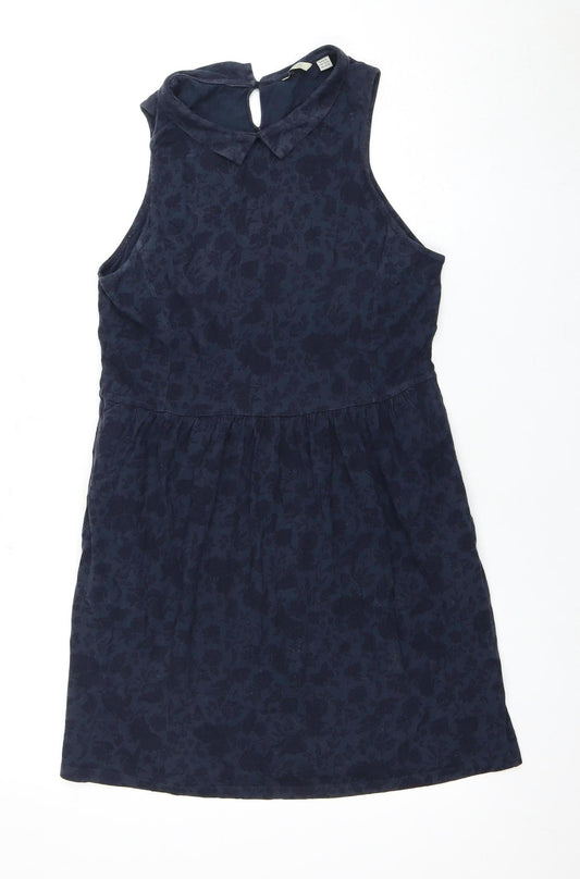 Jack Wills Women's Blue Floral Cotton Dress