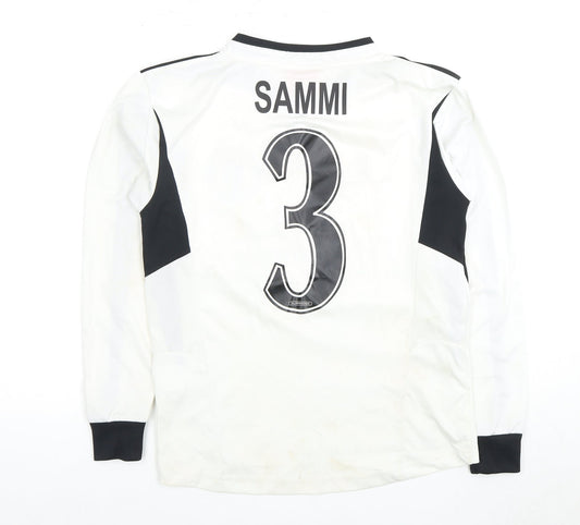 Surridge Boys Football Jersey White Black L Long Sleeve