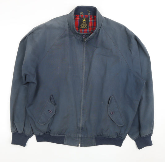 RC Men's Blue Biker Jacket 2XL Full Zip Vintage