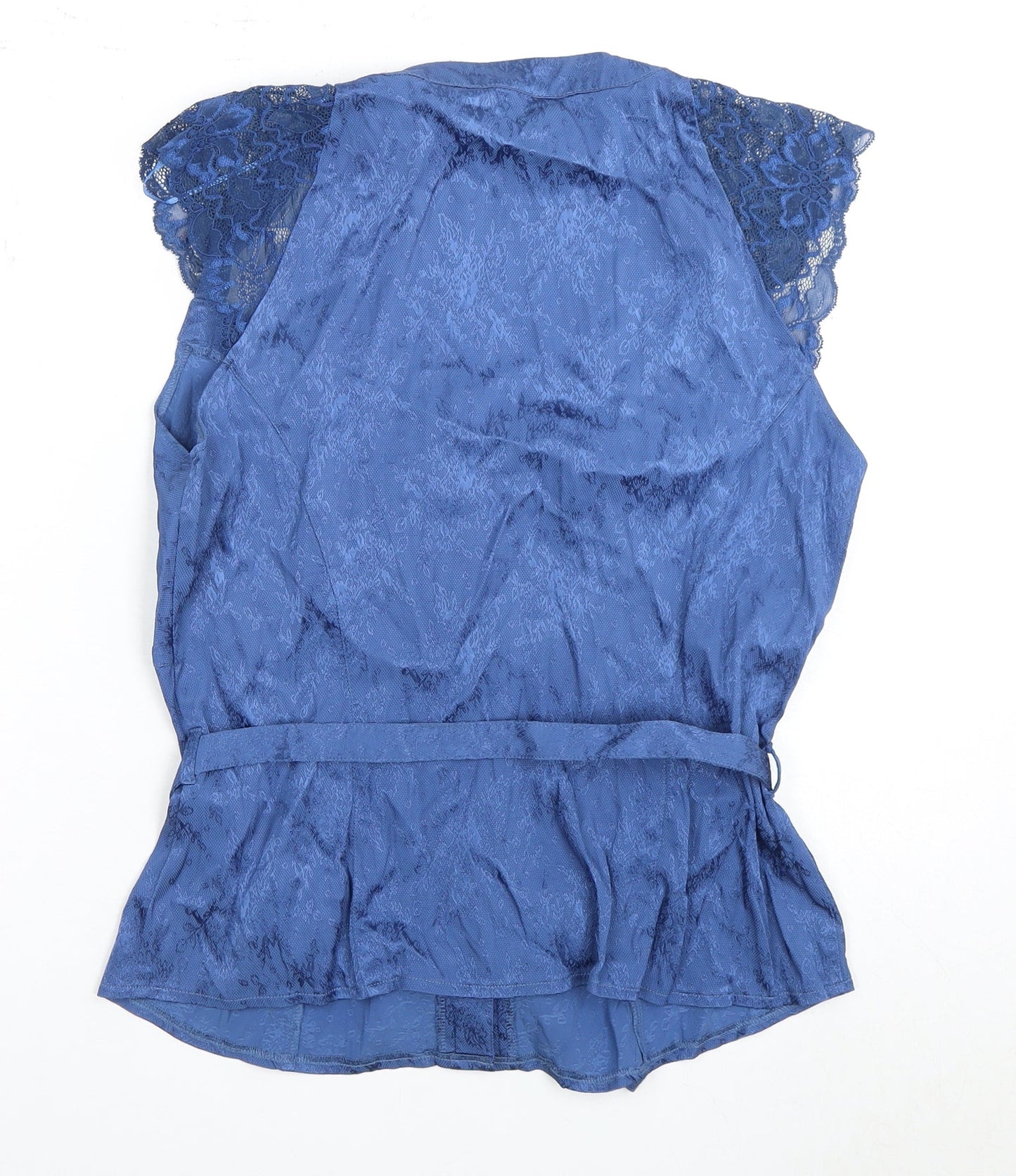 Next Women's Blue Lace Blouse Size 16 Elegant