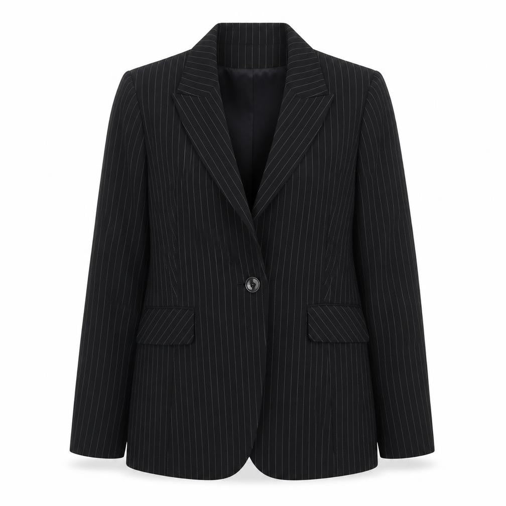 Hobbs Women's Black Pinstripe Blazer Size 14