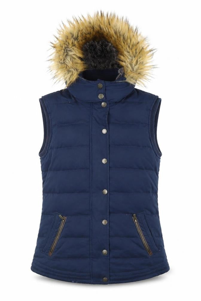 FatFace Women's Blue Hooded Waistcoat Size 8