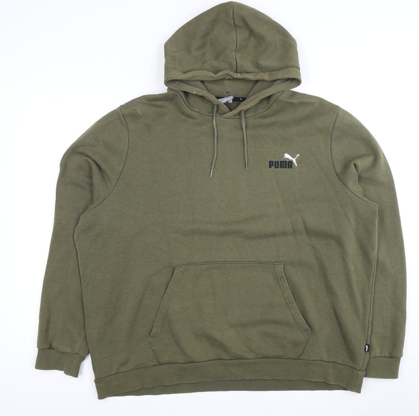 Puma Men's Green 2XL Pullover Hoodie with Logo