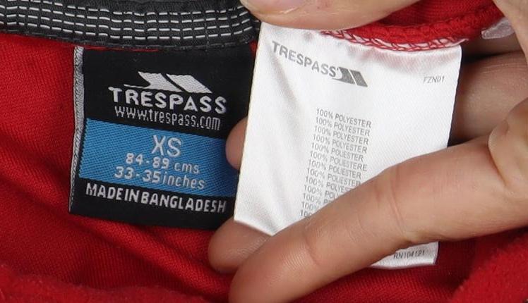 Trespass Men's XS Red Fleece 1/4 Zip Sweatshirt