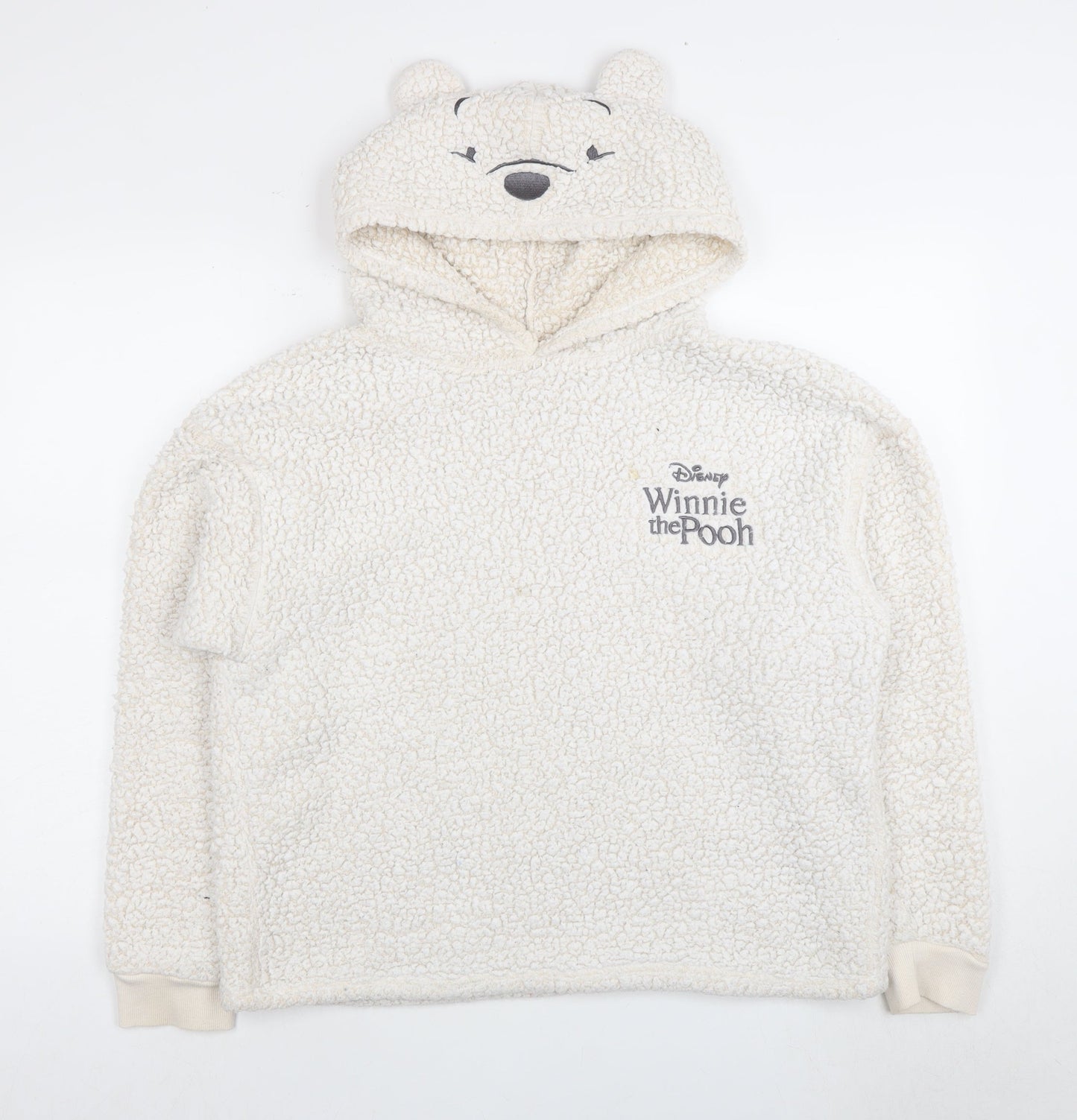 Disney Women’s Ivory Winnie the Pooh Fleece Hoodie Size 12
