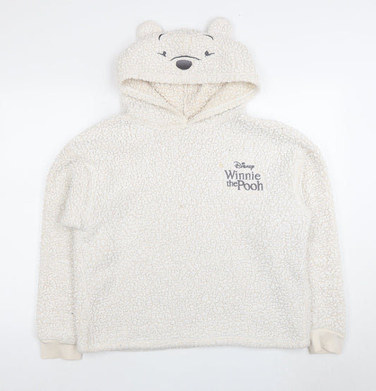Disney Women’s Ivory Winnie the Pooh Fleece Hoodie Size 12