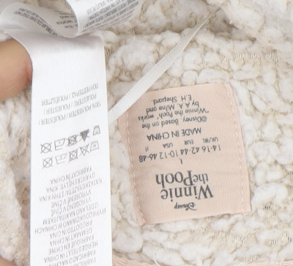 Disney Women’s Ivory Winnie the Pooh Fleece Hoodie Size 12