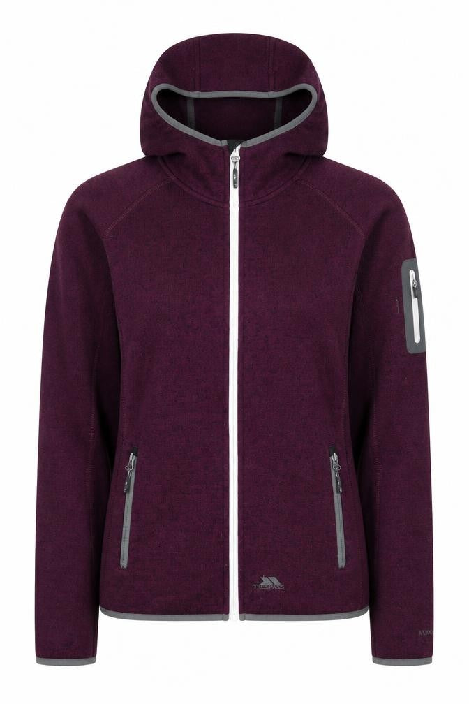 Womens UK Size M Regular Trespass Purple Polyester Jacket