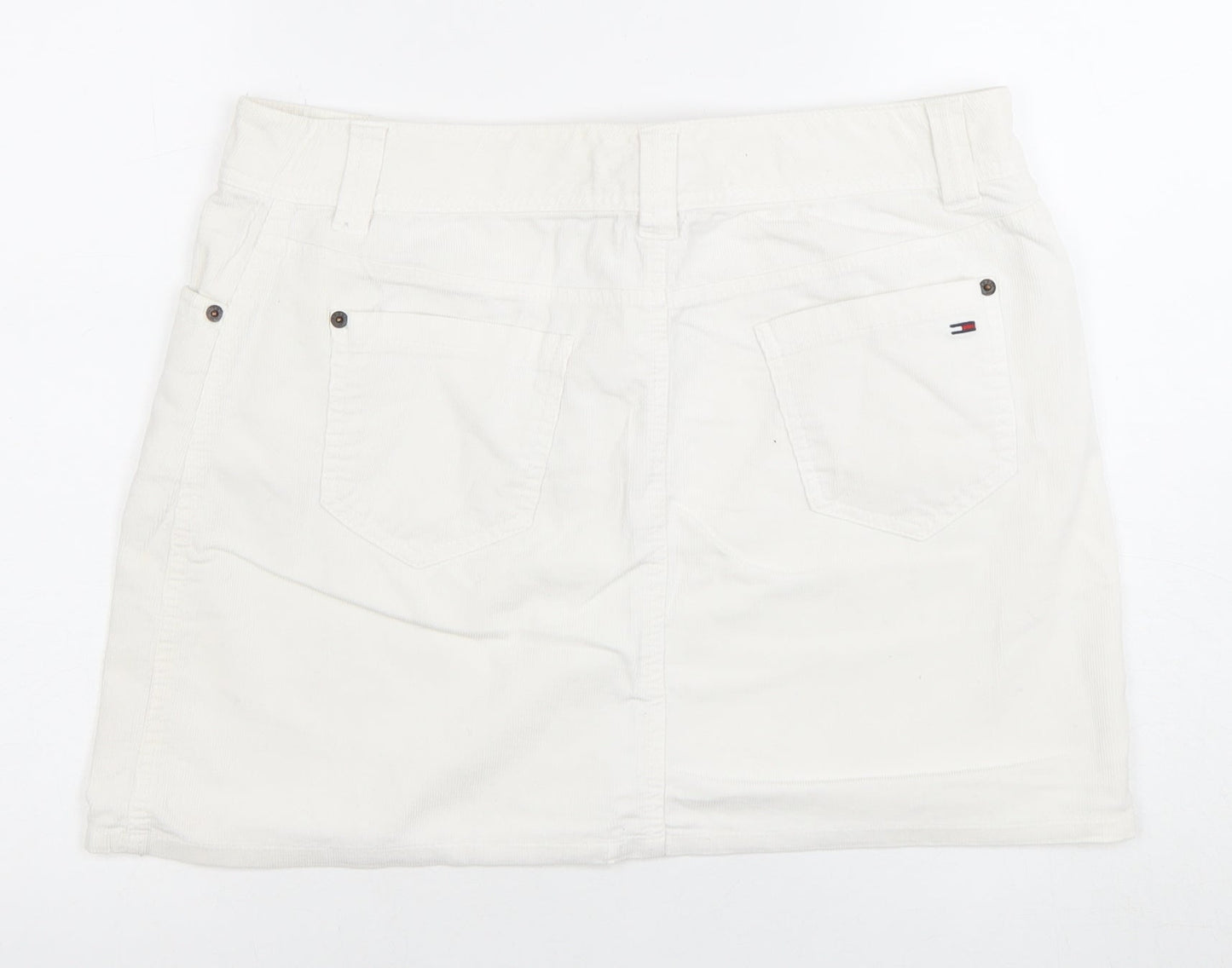 Tommy Hilfiger Women's White Corduroy Skirt Size 10