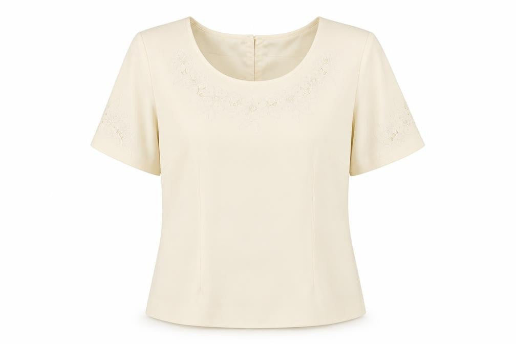 Womens UK Size 14 Jacques Vert Ivory Polyester Blouse