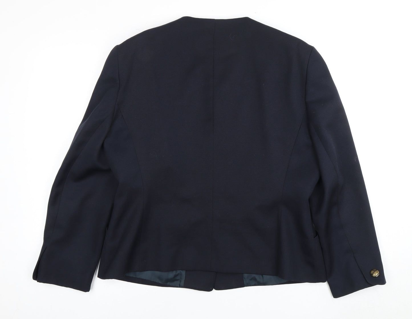 Viyella Women's Blue Wool Suit Jacket Size 16