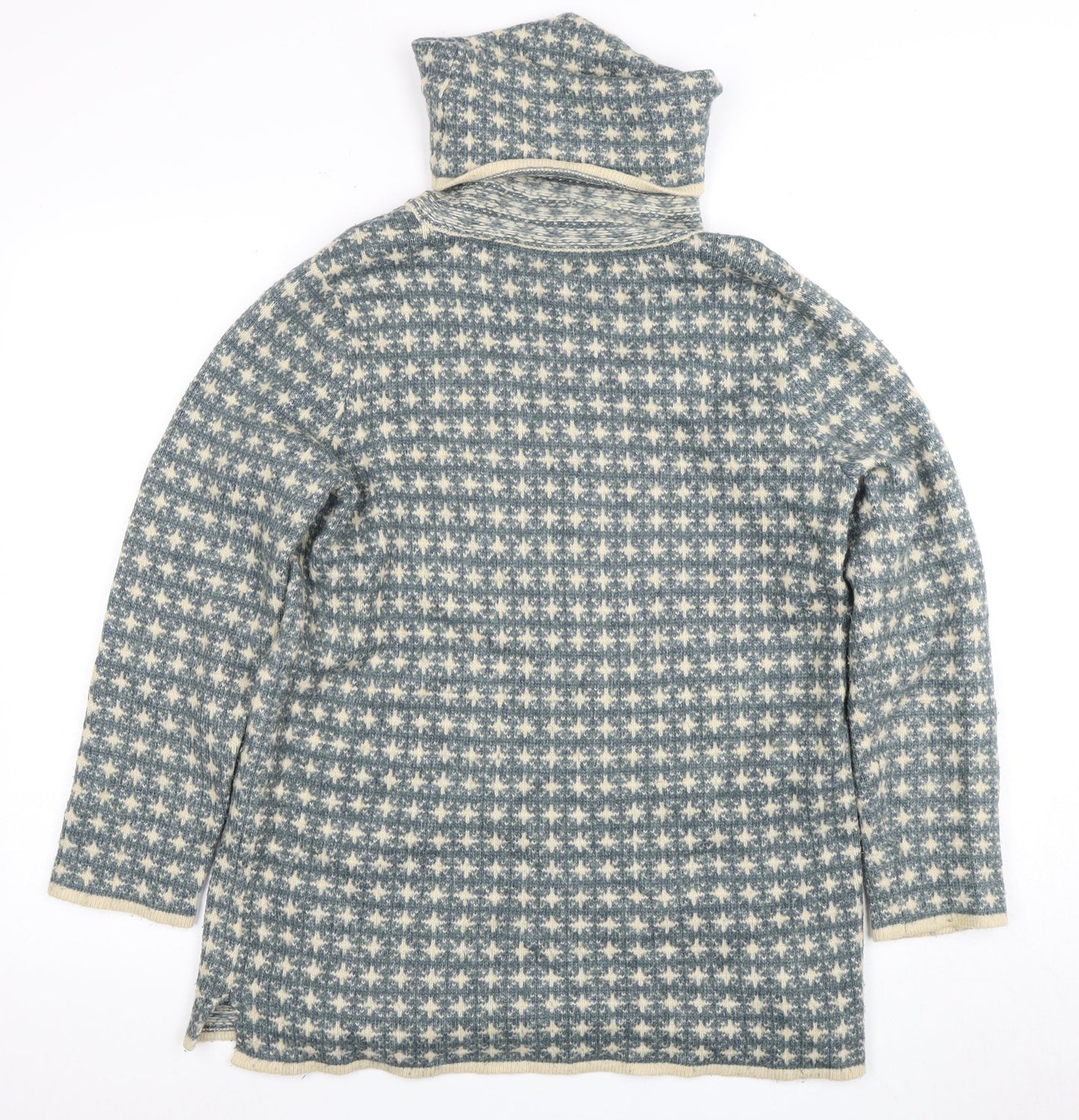 Fat Face Women's Blue Cowl Neck Pullover Jumper, Size 12