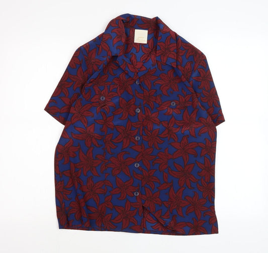 Eastex Women's Blue Floral Blouse UK 10