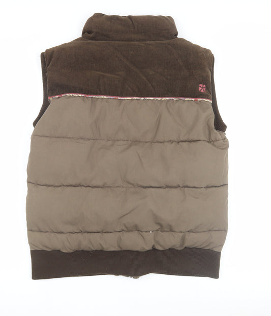 Animal Women's Brown Padded Waistcoat Size 16