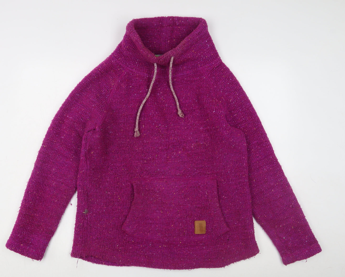 Weird Fish Women’s Purple Knit Pullover Sweatshirt Size 12
