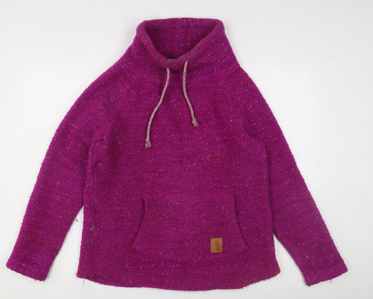Weird Fish Women’s Purple Knit Pullover Sweatshirt Size 12