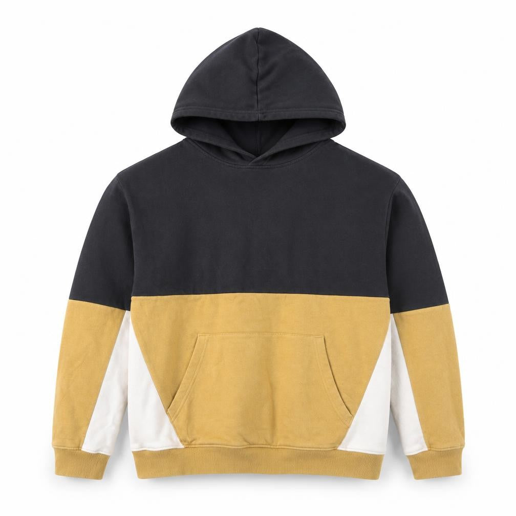 H&M Womens Black Beige Pullover Hoodie, Size 14 Plus
