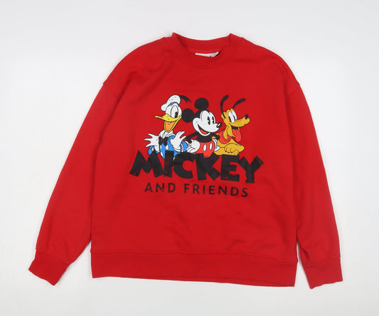 Disney Unisex Red Pullover Sweatshirt S