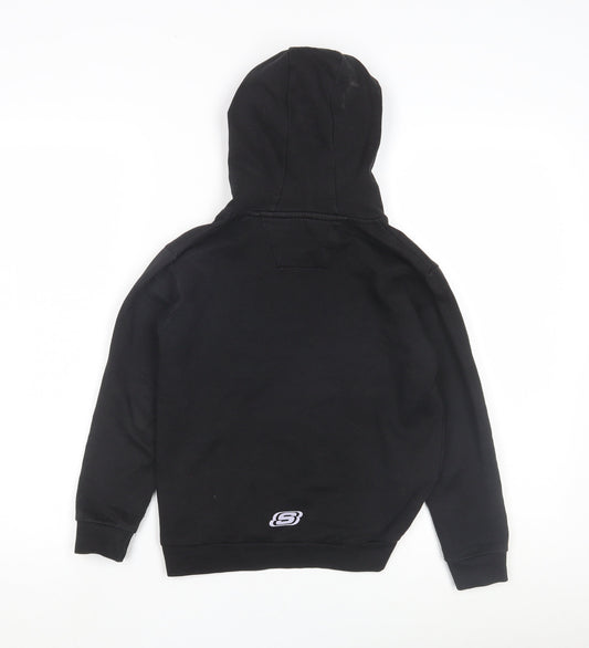 Skechers Boys Black Hoodie, 8-9 Years, Graphic Print Pullover
