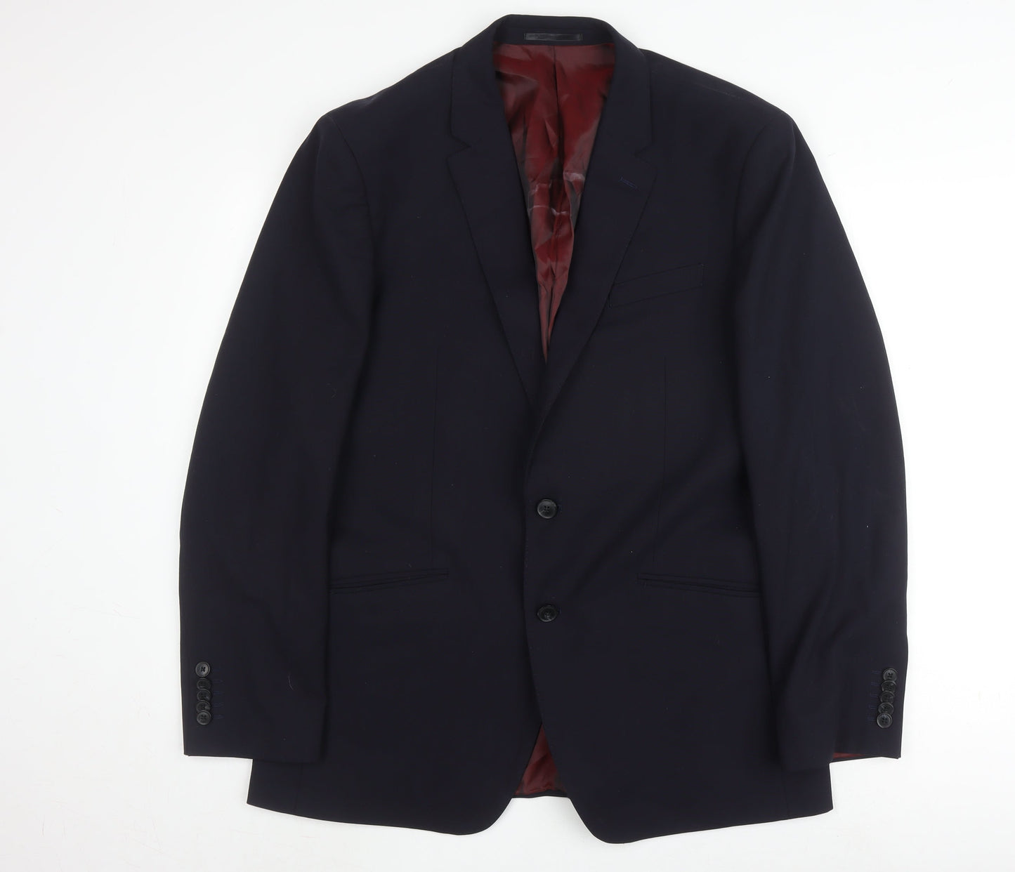 T.M. Lewin Men's Blue Long Blazer 42L