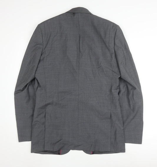 Alexandre Savile Row Grey Wool Men's Blazer 40L